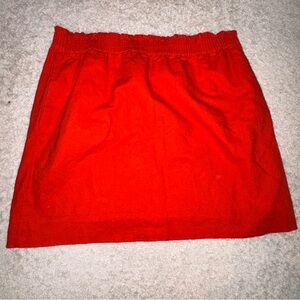 J. Crew Bold Red Mini Skirt